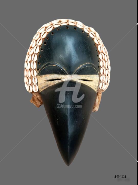 Masque Dan yacouba art tribal art premier KA22MD006 雕塑, 15.8x9.5 in