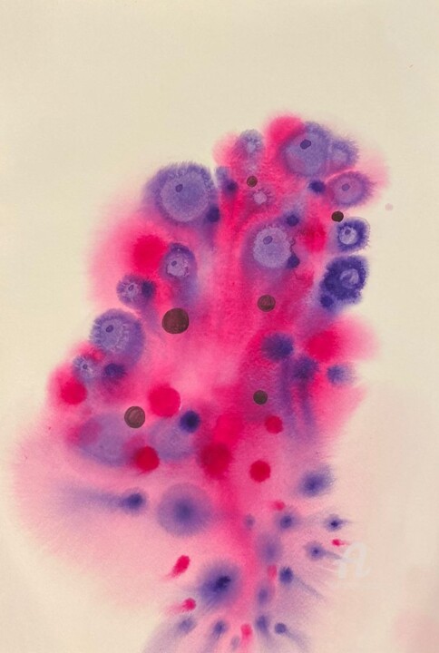 Painting titled "Синестезия вкуса. Ч…" by Aliss Nikolina, Original Artwork, Watercolor