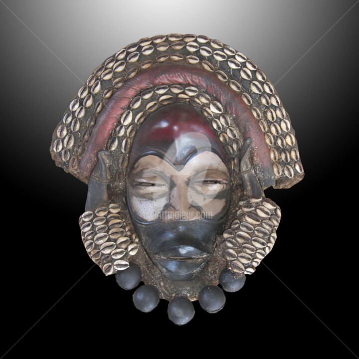 Masque Dan art tribal art premier KA22MD011 Scultura, 17,7x13 in