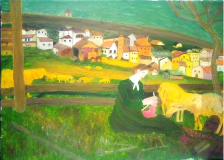 Paesaggio Bucolico 绘画, 9.8x13.8 in