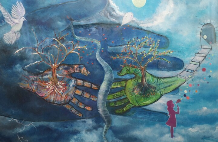 Peinture intitulée "Chiara" par Ralph.S, Œuvre d'art originale, Huile