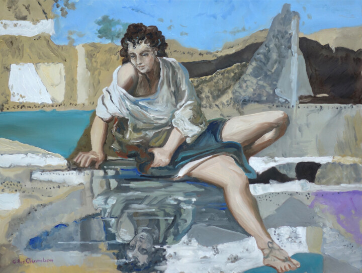 Narcisse 绘画, 18.1x24 in