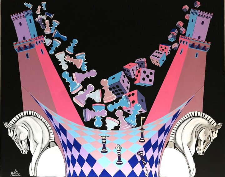 Giochi spaziali / Space games 绘画, 31.5x39.4 in