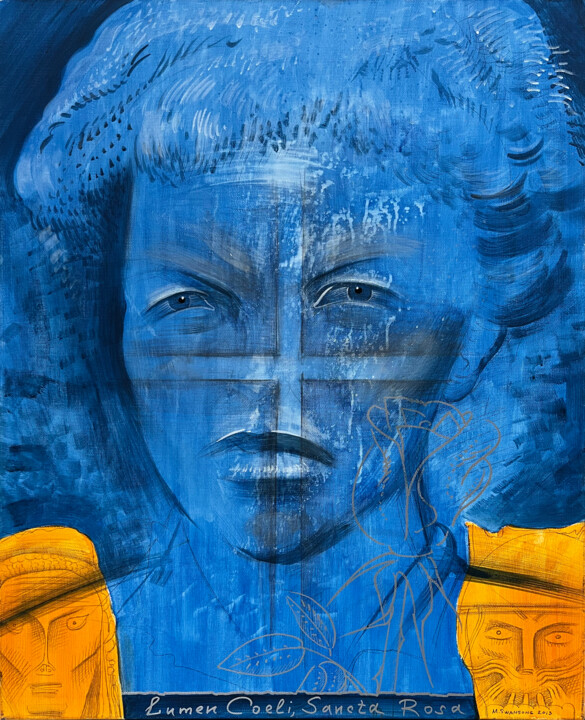 Painting titled "Pre-Poster 71" by Philipp Rukavishnikov, Original Artwork, Acrylic Mounted on Wood Stretcher frame