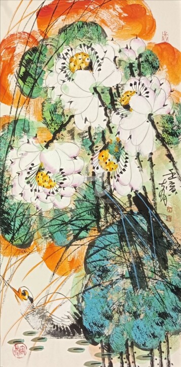 Painting titled "Non title 无题 （No.16…" by Dayou Lu, Original Artwork, Pigments