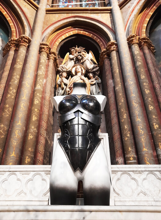Sculpture titled "Vespula" by Jean-Christophe Cronel (JC Cronel), Original Artwork, Metals