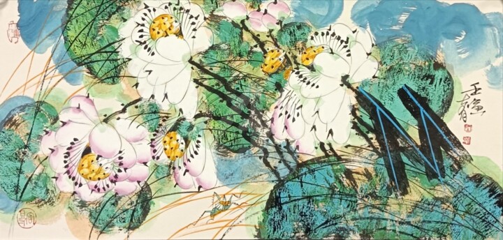 Painting titled "Non title 无题 （No.16…" by Dayou Lu, Original Artwork, Pigments
