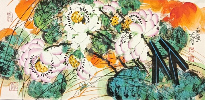 Painting titled "Non title 无题 （No.16…" by Dayou Lu, Original Artwork, Pigments