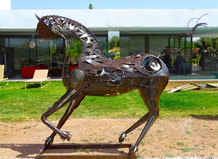 SUPERBE SCULPTURE CHEVAL AU TROT 雕塑, 86.6x24.8 in