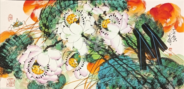 Painting titled "Non title 无题 （No.16…" by Dayou Lu, Original Artwork, Pigments