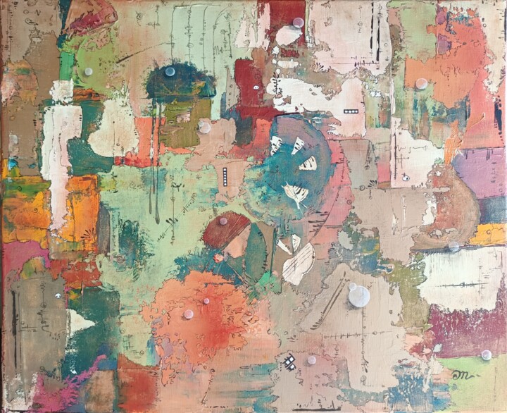 Peinture intitulée "Le tourbillon de la…" par Emmanuelle Gaillard, Œuvre d'art originale, Acrylique Monté sur Châssis en bois