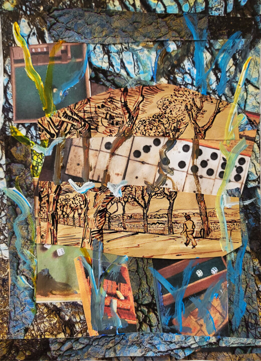 Le chemin de Vincent 拼贴, 7.1x5.1 in