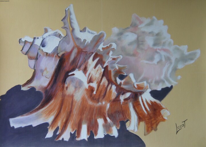 Peinture intitulée "La conque" par Catherine Costet (Lccat), Œuvre d'art originale, Pastel