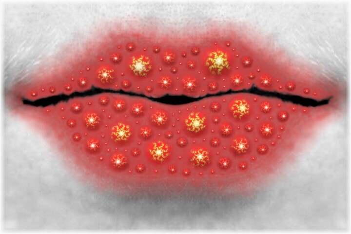 Digital Arts titled "WEIRD COLD SORE IN…" by Elwe, Original Artwork, 2D Digital Work