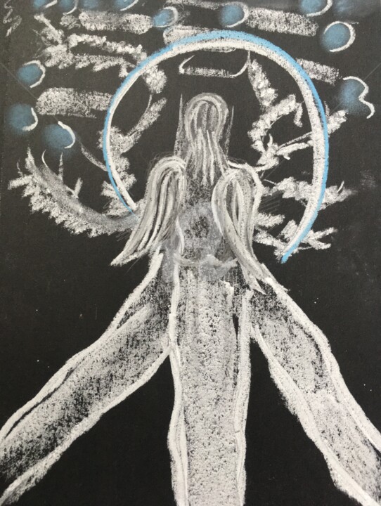 Ni Dieu ni Homme (La fêlure) 绘画, 7.9x3.9 in