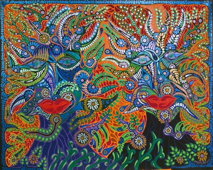 Dazzling Glowing Spring 绘画, 29.9x40.2 in