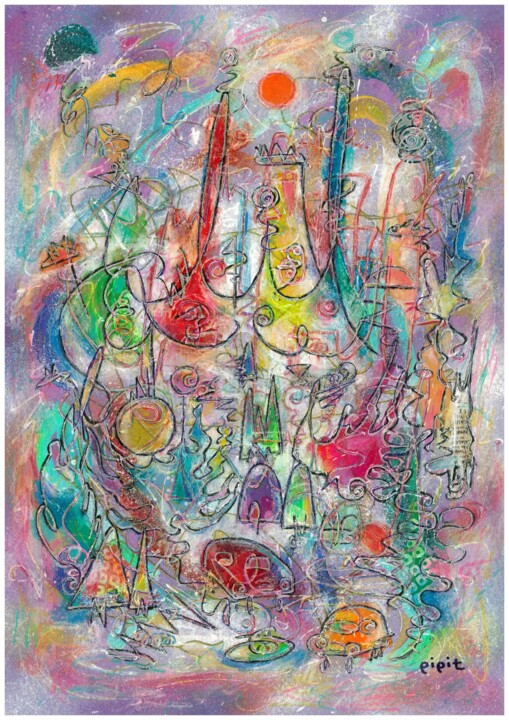 Illusionary world 绘画, 11.7x8.3 in
