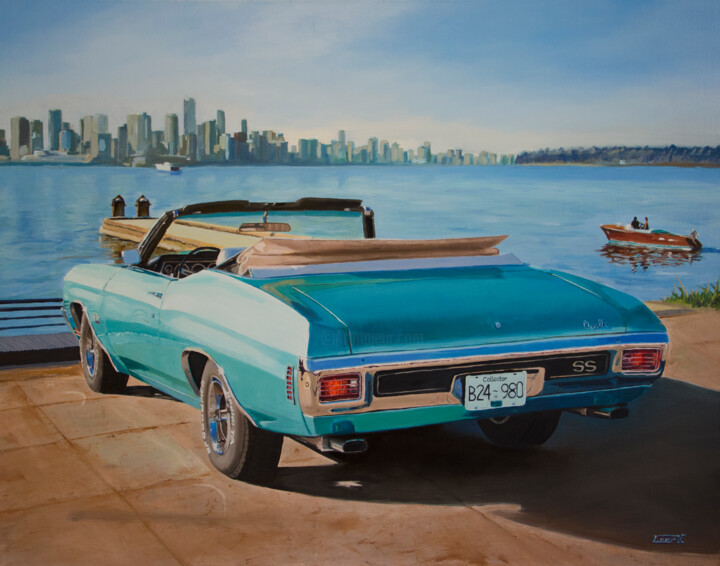 Chevrolet Chevelle SS 1970 绘画, 27.6x35.4 in