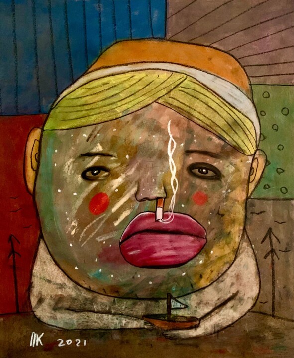 Quarantine. Second wave. Day 177. 绘画, 33.1x27.6 in