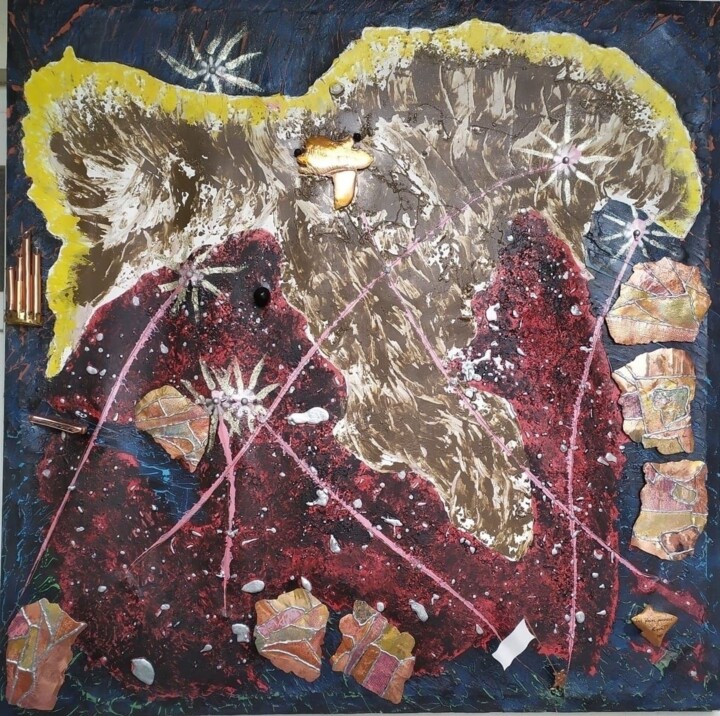 " Les pleins pouvoirs " 绘画, 47.2x47.2 in