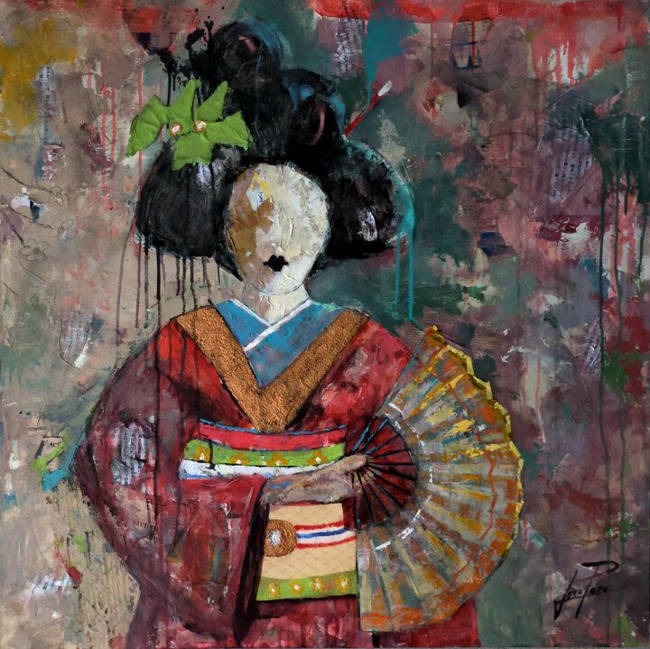 SERIE GEISHA 00069 绘画, 39.4x39.4 in