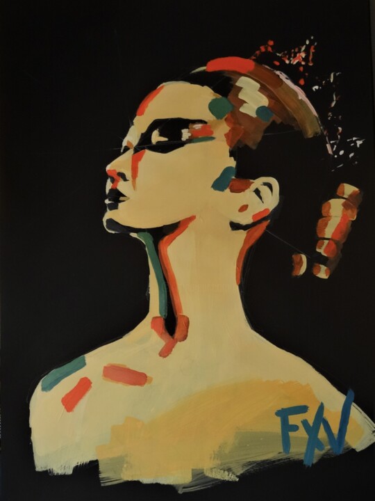 Ballerine en majesté. 绘画, 27.6x19.7 in