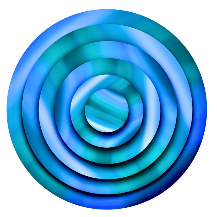 Rzeźba zatytułowany „Layered Optica 4” autorstwa Sumit Ratta, Oryginalna praca, Malarstwo cyfrowe Zamontowany na Panel drewn…