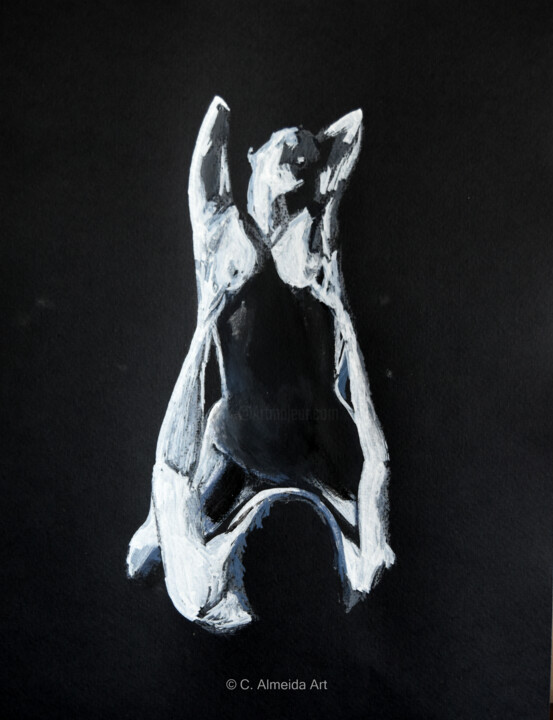 Shadows of Grey - At the table 绘画, 12.8x9.7 in