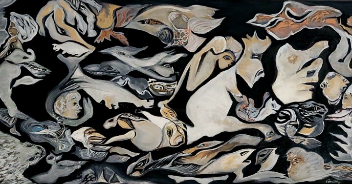 Бъдещето 绘画, 11.8x23.6 in