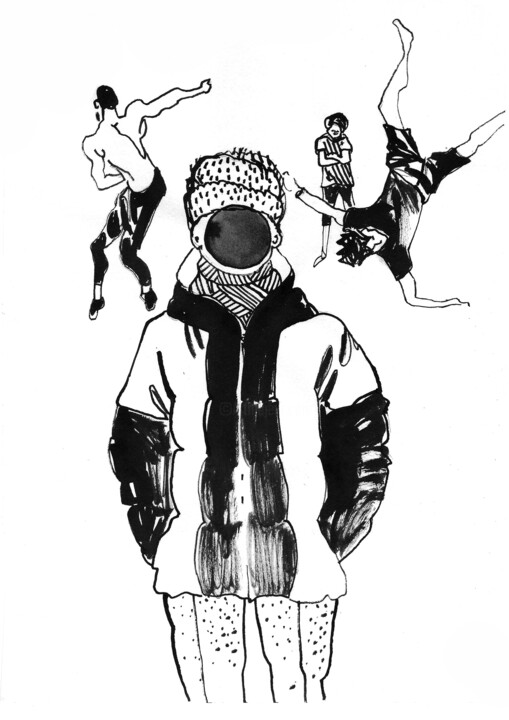 Drawing titled "Social network 0986…" by Masha Neverova, Original Artwork, Ink