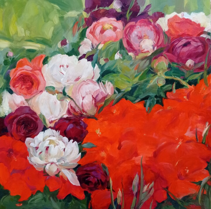 绘画 标题为“Red. My feeling of…” 由Elena Utkina, 原创艺术品, 油