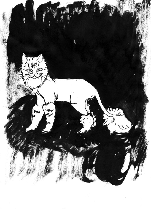 Drawing titled "Social network 0987…" by Masha Neverova, Original Artwork, Ink