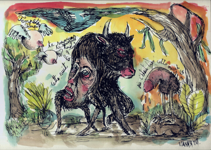 Tempête, tempête 图画, 8.3x11.7 in