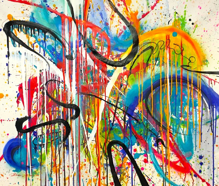 Pintura titulada "Impulse 2202" por Dam Domido, Obra de arte original, Acrílico
