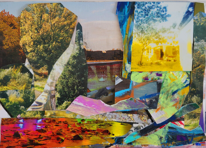 Aimer les jardins Collages, 5.1x7.1 in