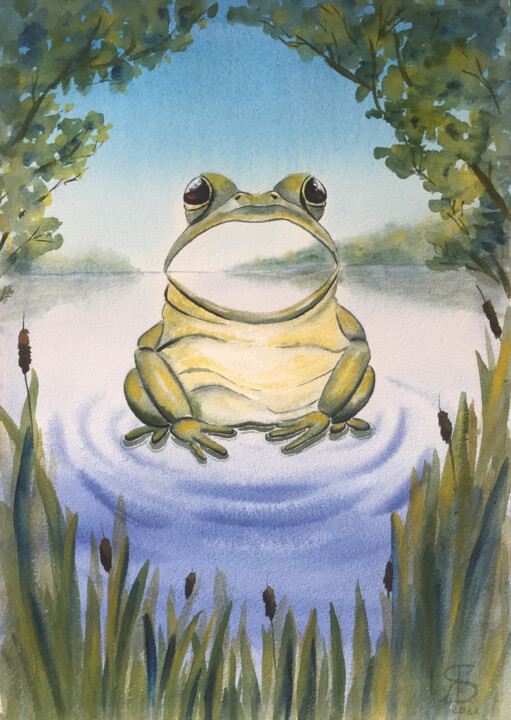 Spirit of the lake 绘画, 15.4x10.6 in