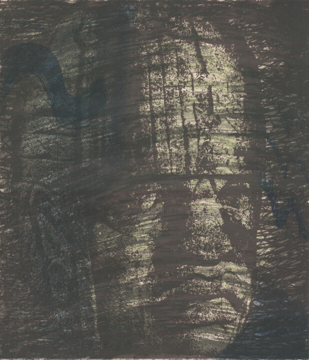 8-1, Stonehead: twilight of intelligence 印花与版画, 21.3x18.1 in