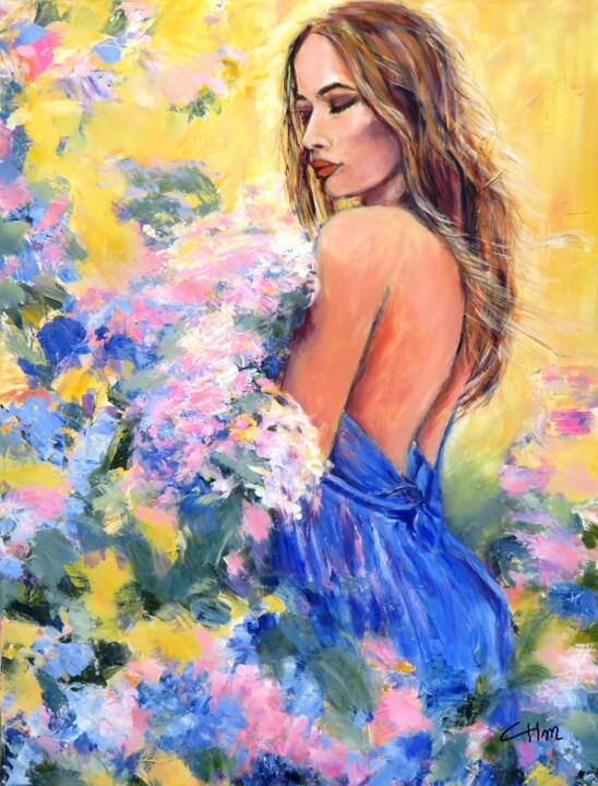 Peinture intitulée "SERENITE" par Chantal Martin (chm), Œuvre d'art originale, Acrylique