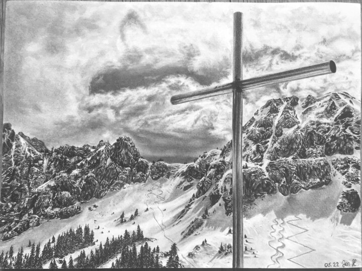 Pointe de Chalune 图画, 8.3x11.7 in