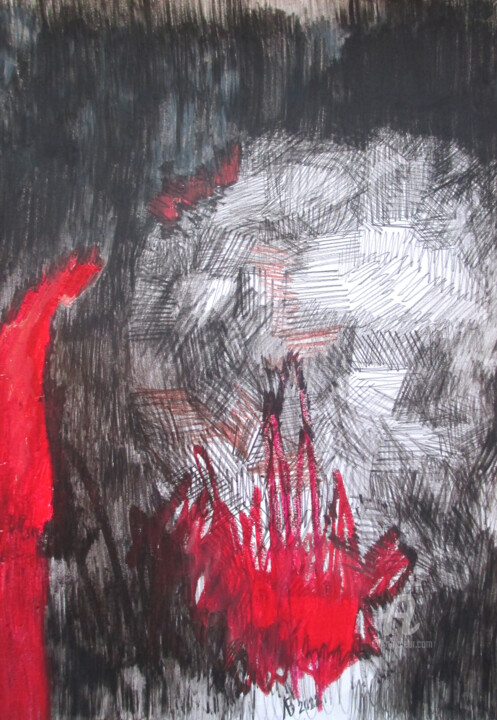 "Chaos" 图画, 16.5x11.4 in