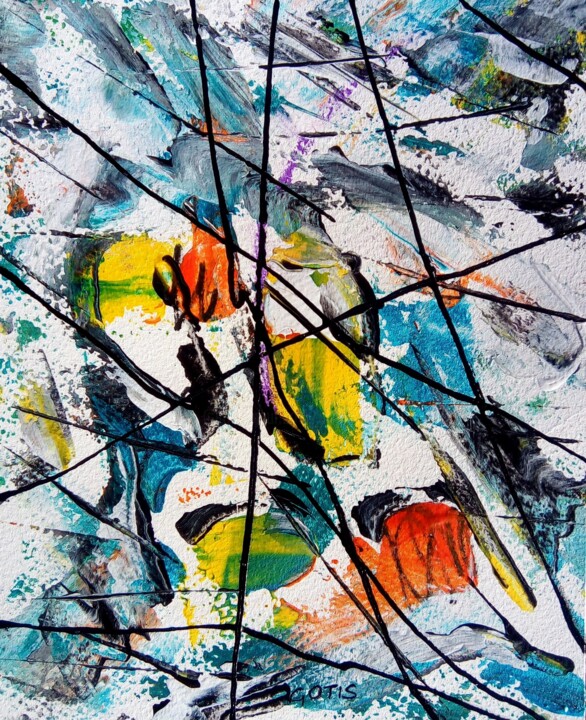 Malarstwo zatytułowany „Satoshi - Abstracti…” autorstwa Davidian Gotis Abstraction Abstraite, Oryginalna praca, Akryl