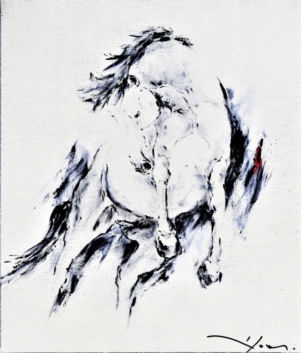 475_Cheval 绘画, 21.7x18.1 in