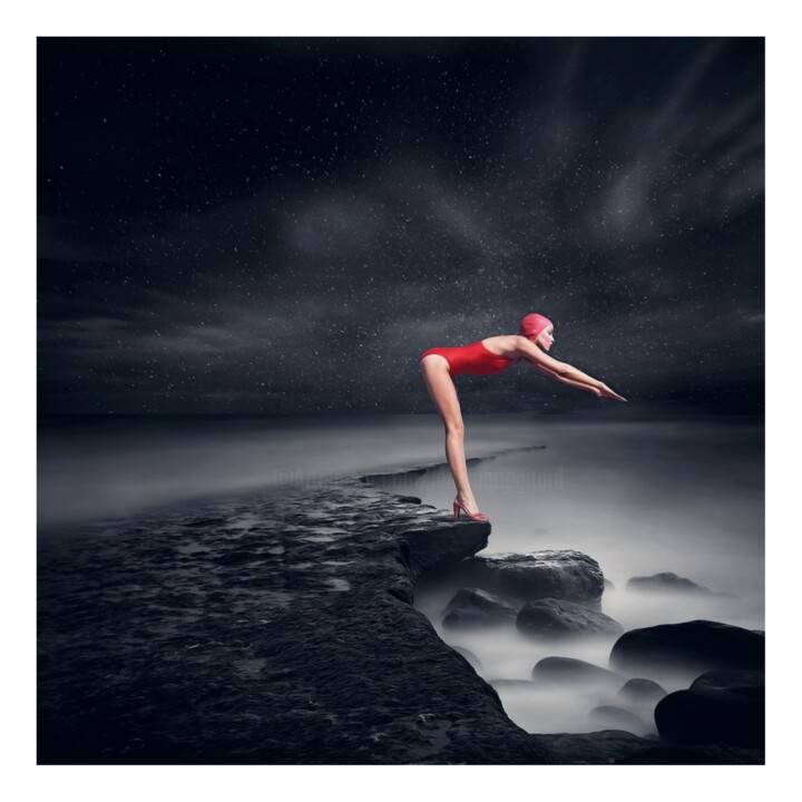 Digital Arts titled "The Midnight Bath" by Jean-Marie Gitard, Original Artwork, Photo Montage