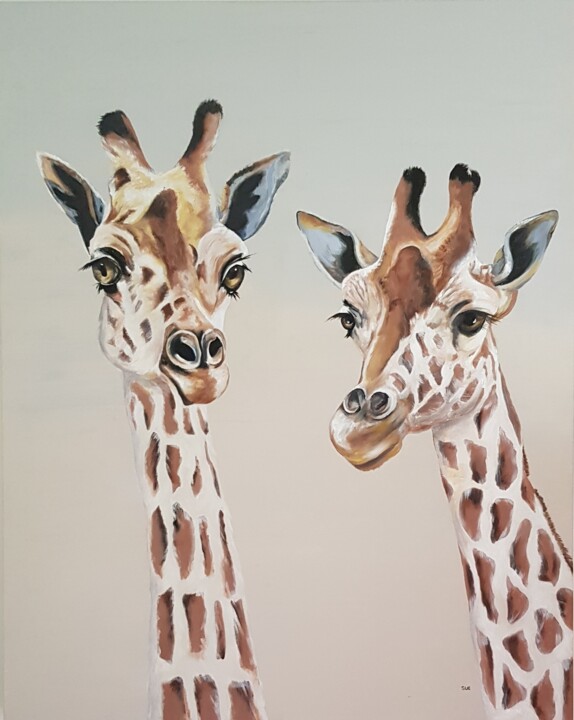 Peinture intitulée "Girl Friends" par Sue Henry, Œuvre d'art originale, Acrylique