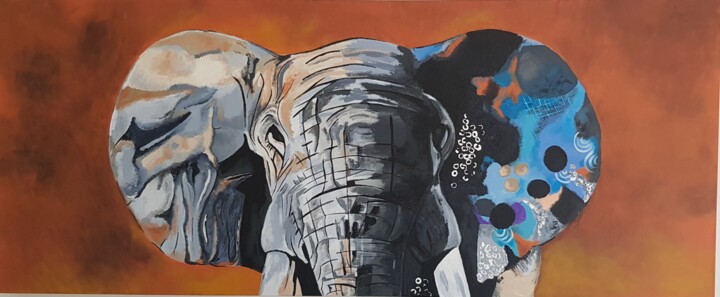 Peinture intitulée "Protection - streng…" par Sue Henry, Œuvre d'art originale, Acrylique Monté sur Châssis en bois