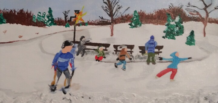 Mon enfance 绘画, 3.2x6.3 in
