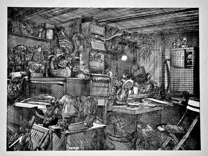 Désordre dans l'atelier avant exposition de sculptures 印花与版画, 11.8x15.8 in