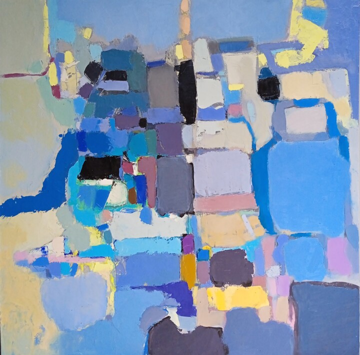 Port City 绘画, 31.5x31.5 in