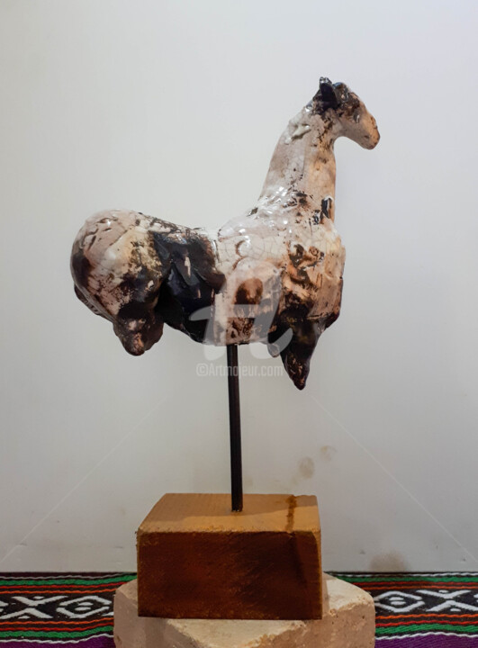 Simona BARRECA - Cavallo Nero 2 雕塑, 8.7x6.3 in