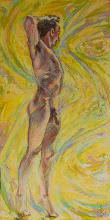 Drawing titled "Surrounded by light" by Sergey Sovkov, Original Artwork, Pastel
